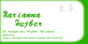 marianna hujber business card